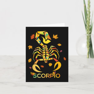 Tarjeta Scorpio Zodiac Fall Scorpion Cumpleaños