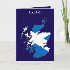 Tarjeta Scotland Rugby Fan Saltire Flag Map