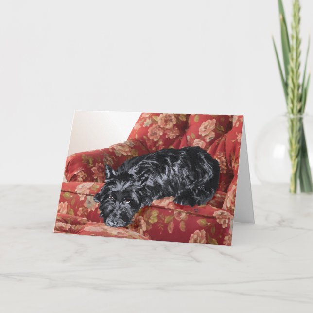 Tarjeta Scottie en una Gran Silla Roja (Anverso)