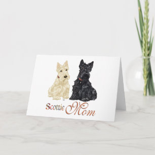 Tarjeta Scotties Trigos y Negros Día de la Madre
