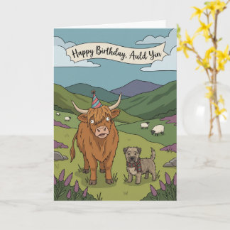 Tarjeta Scottish Humour Minimalist Auld Yin Birthday
