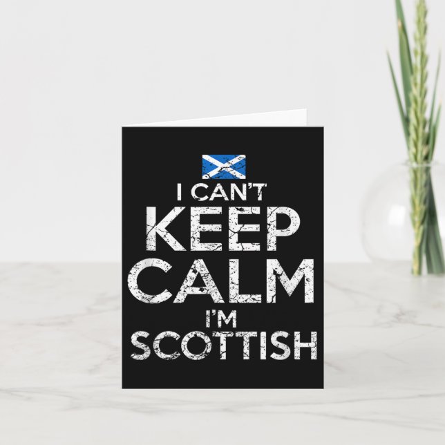 Tarjeta Scottish Roots Scotland Scots Can't Keep Calm Funn (Anverso)