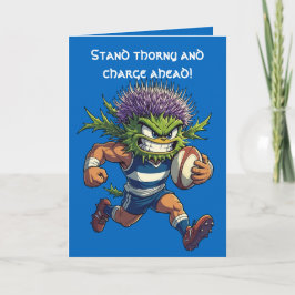 Tarjeta Scottish Rugby Thistle Character Fierce Sports 