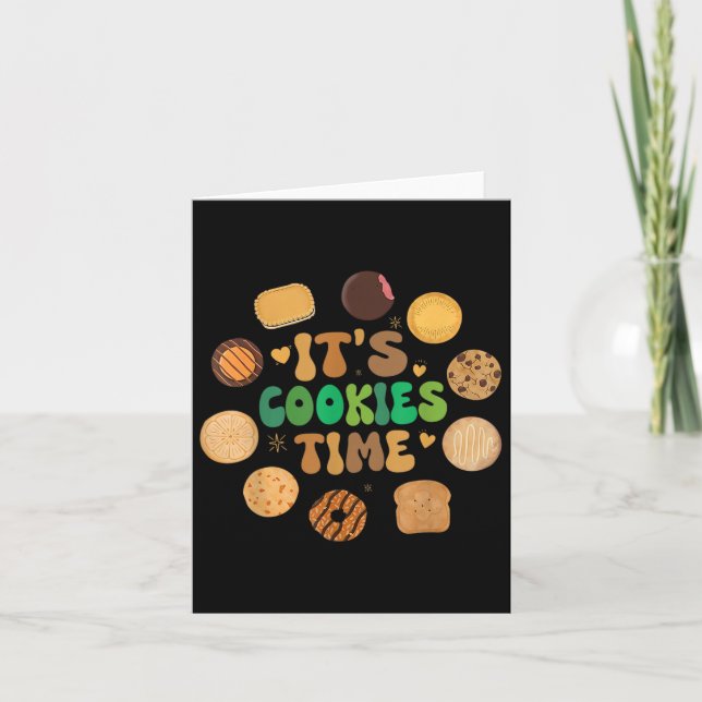 Tarjeta Scout para Chicas Cookie Dealer es el reloj de la  (Anverso)