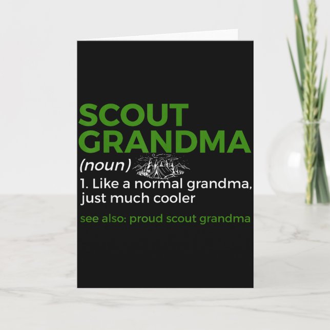 Tarjeta Scouting Funny Scout Grandma Definition Proud Scou (Anverso)