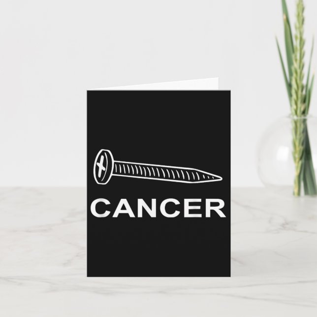 Tarjeta Screw Cancer Cancer Awareness Motivation  (Anverso)