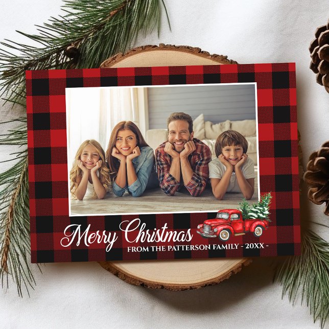 Tarjeta Script de caligrafía Foto Buffalo Truco Rojo Enjui (Available in high quality print or digital download for quick text messaging, email or self print.)