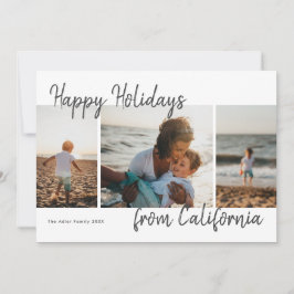 Tarjeta Script Felices Fiestas de Photo Holiday