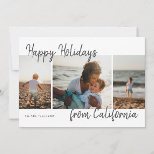 Tarjeta Script Felices Fiestas de Photo Holiday