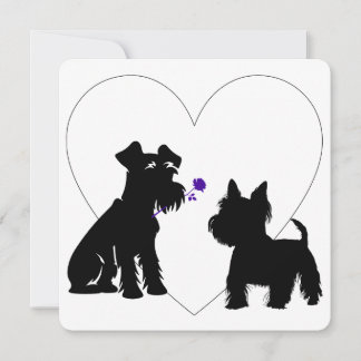 Tarjeta Scruffy Mutt Romance Tic Tac Toe Valentine Card