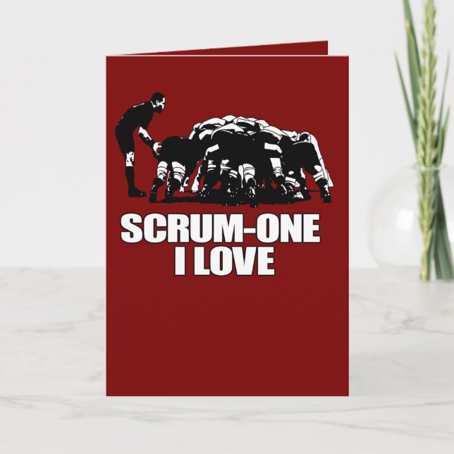 Tarjeta Scrum One Amo el Rugby San Valentín (Anverso)