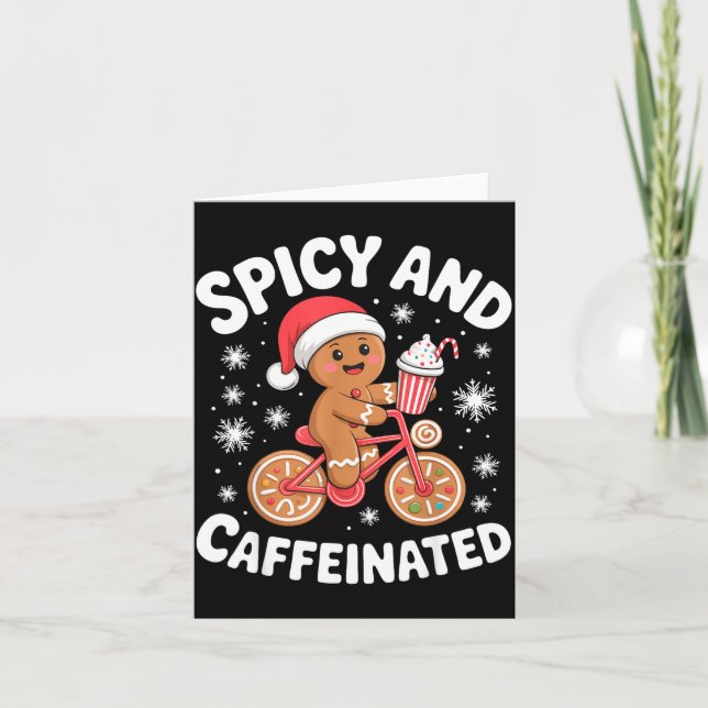 Tarjeta Scy And Caffeinated Gingerbread Funny Coffee Chris (Anverso)