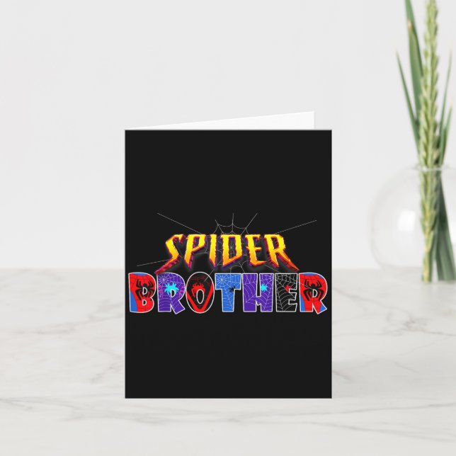 Tarjeta Sder Brother Shirt Birthday Family Funny Halloween (Anverso)