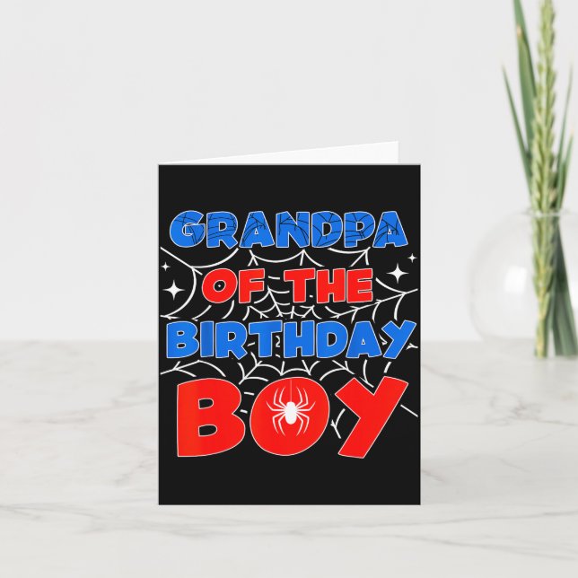 Tarjeta Sder Web Birthday Party Grandpa Of The Birthday Bo (Anverso)