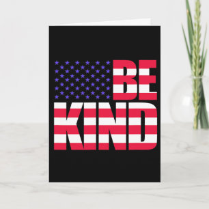 Tarjeta Sé Amable 4 De Julio Bandera De Estados Unidos Amé