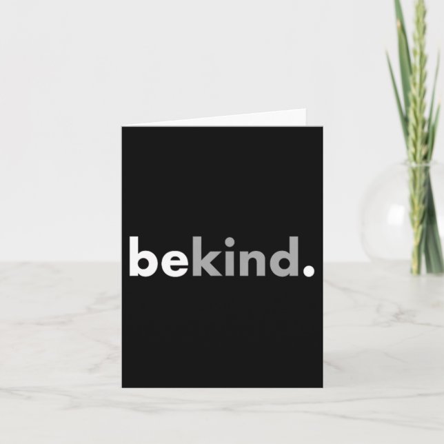 Tarjeta Sé Amable Ama Humanos Minimalista (Anverso)
