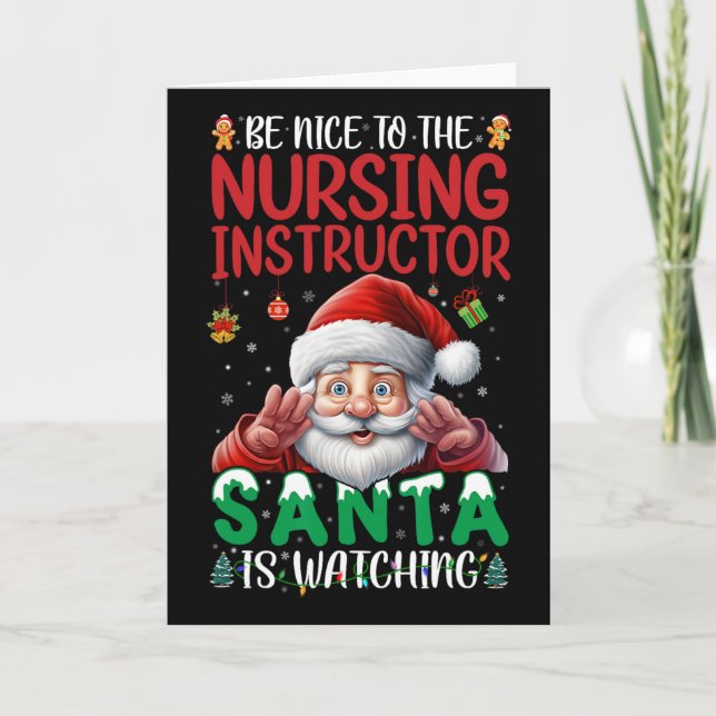 Tarjeta Sé Amable Con El Instructor De Enfermería Santa Es (Anverso)