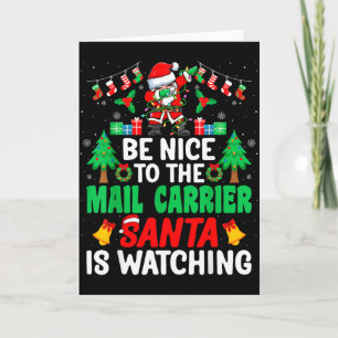 Tarjeta Sé Amable Con El Santa Cartero - Trabajador Stal N