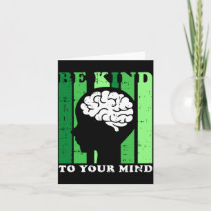 Tarjeta Sé Amable Con La Salud Mental Terapeuta Conciencia