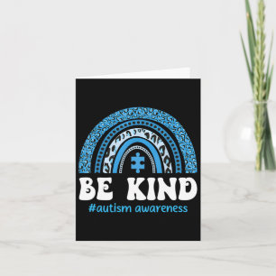 Tarjeta Sé amable de la conciencia del autismo y adivina e