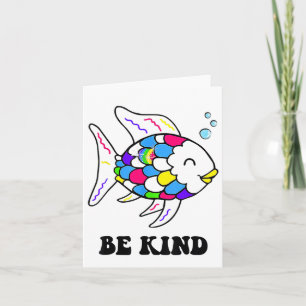 Tarjeta Sé Amable Maestra De Pescado Arcoiris Enseñando Ck