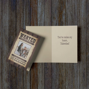 Tarjeta Se busca al Poster occidental Valentine de todo co