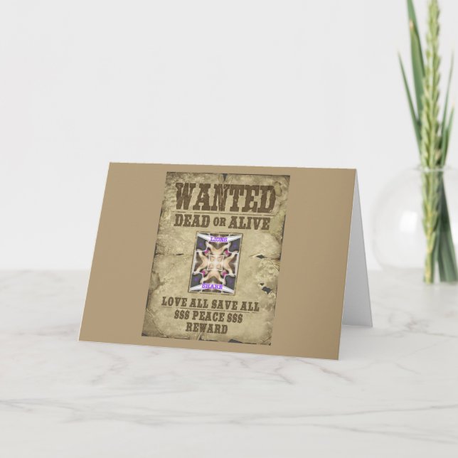 Tarjeta Se busca paz, amor e inspiración: difunde armonía (Anverso)