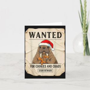 Tarjeta Se busca por galletas y caos divertido Navidad de