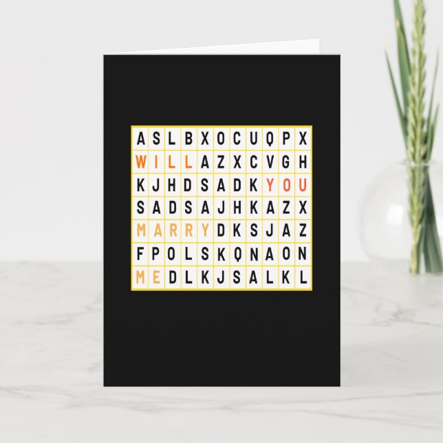 Tarjeta ¿Se Casará Conmigo Boda? (Anverso)