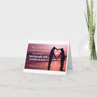 Tarjeta Sé completamente humilde y gentil Efesios 4:2-3