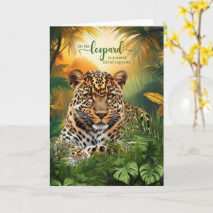 Tarjeta Sé el Leopardo en un Mundo Lleno de Copiones