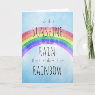 Tarjeta Sé el sol en la lluvia