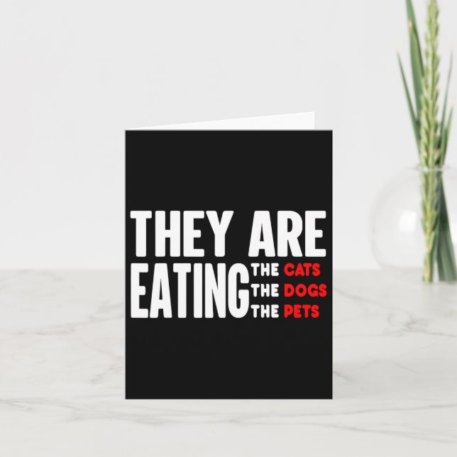 Tarjeta Se están comiendo a los perros - Se están comiendo (Anverso)