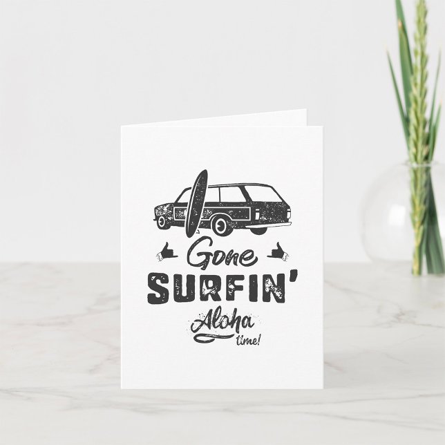 Tarjeta Se fue a surfear tiempo de aloha (Subido por el creador)