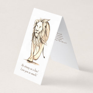 Tarjeta Sé fuerte como un león