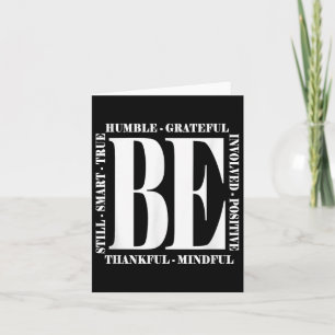 Tarjeta Sé humilde - Sé Inspirador positivo - Clic