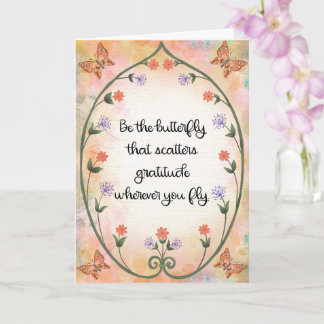 Tarjeta Sé la Mariposa que Esparce Gratitud