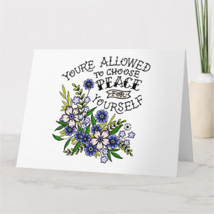 Tarjeta Se le permite elegir la paz por usted mismo Tatto