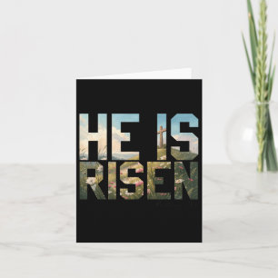 Tarjeta Se Levanta Cruz De Flores Silvestres Jesús Pastor