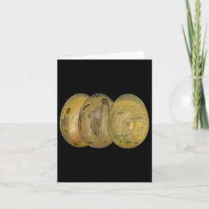 Tarjeta Se Levanta Huevos De Pascua Jesucristo Conejo Fami