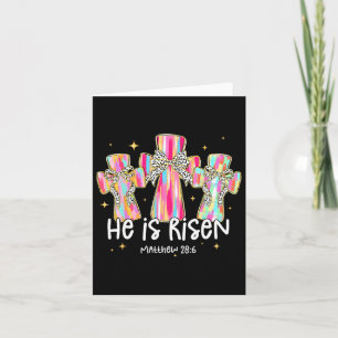 Tarjeta Se Levanta Jesús Cristiano Feliz Pascua Niña