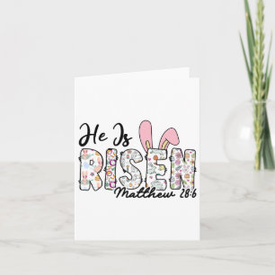 Tarjeta Se Levanta Mateo 286 Bíblica Cristiana De Pascua J