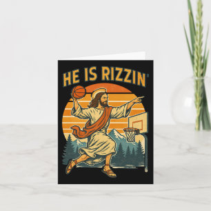 Tarjeta Se Levanta Rizzin Pascua Fe Cristiana Jesús Ba