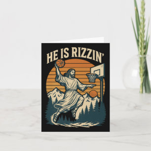 Tarjeta Se Levanta Rizzin Pascua Fe Cristiana Jesús Ba