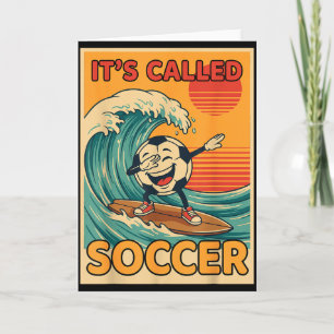 Tarjeta Se Llama Fútbol Divertido Retro Balón Aficionado D