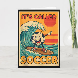 Tarjeta Se Llama Fútbol Divertido Retro Balón Deportes Fan
