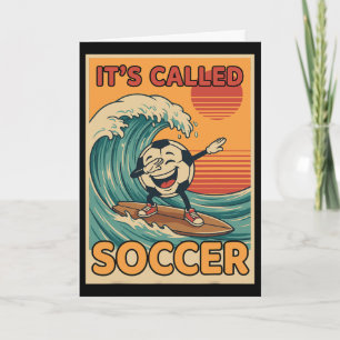Tarjeta Se Llama Fútbol Divertido Retro Ll Fanático De Dep