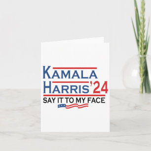 Tarjeta Se lo digo a la cara Kamala Harris si tienes algo 