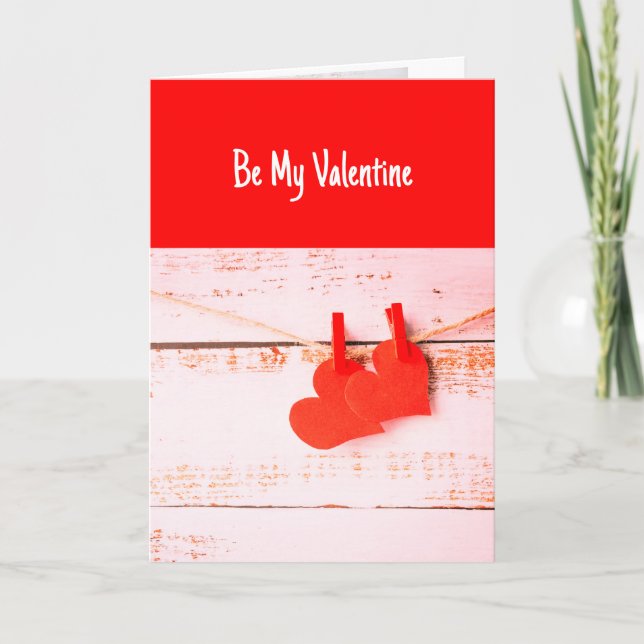 Tarjeta Sé mi amor de San Valentín con el que aguantar (Anverso)
