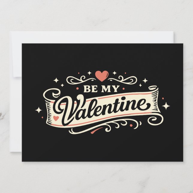 Tarjeta Sé Mi Amor De San Valentín Retro Amor (Anverso)